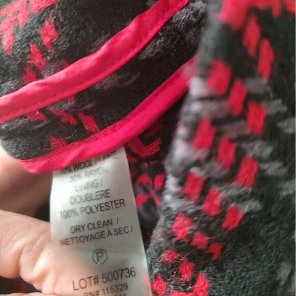 Badgley Mischka wool blend plaid cropped jacket S - Picture 9 of 10